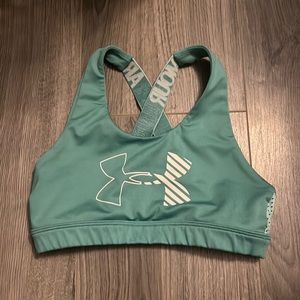 Teal underarmour kids bra